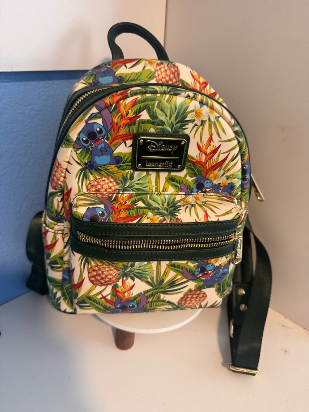 Loungefly Tropical Lilo & Stitch Mini Backpack - White, Green, Blue